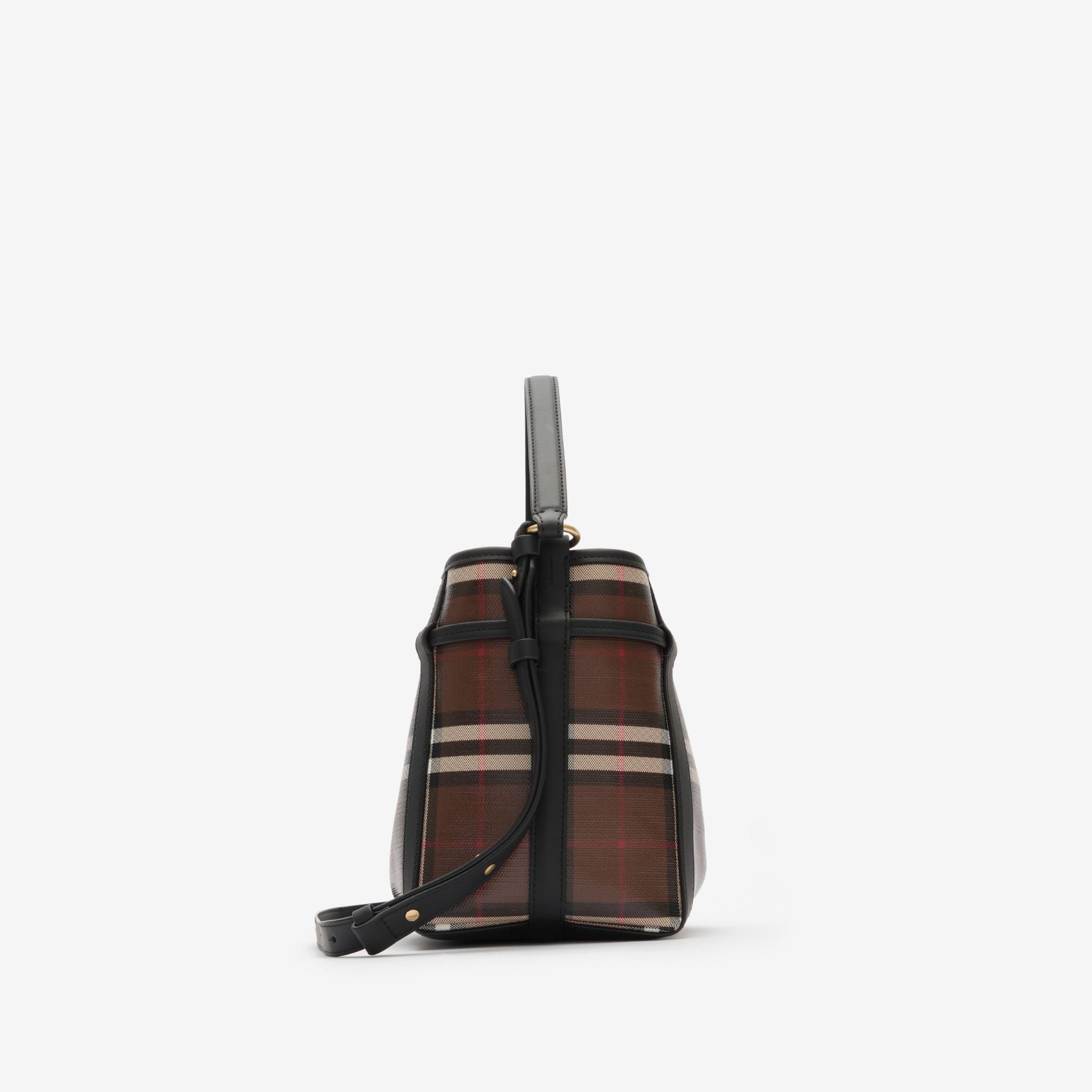  Túi Nữ Burberry Mini Check Bucket Bag 'Brown' 