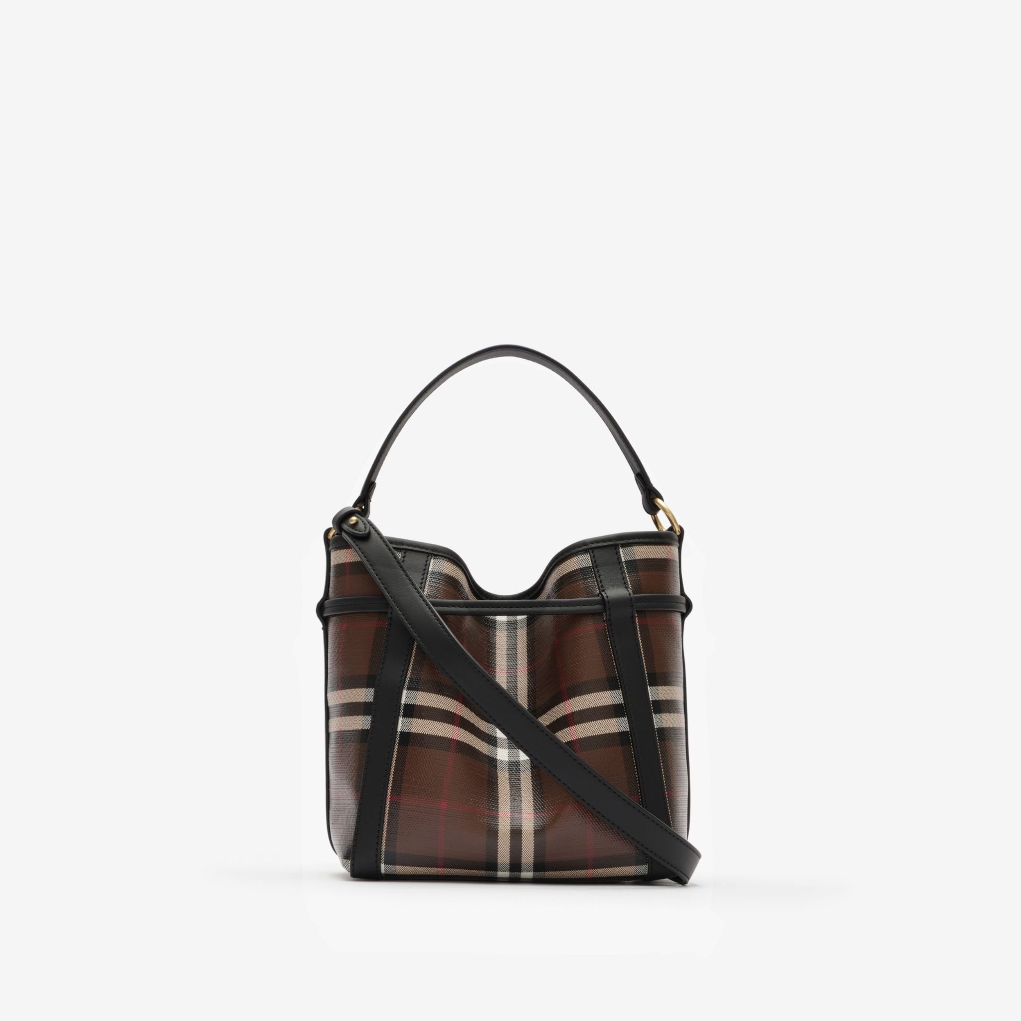  Túi Nữ Burberry Mini Check Bucket Bag 'Brown' 