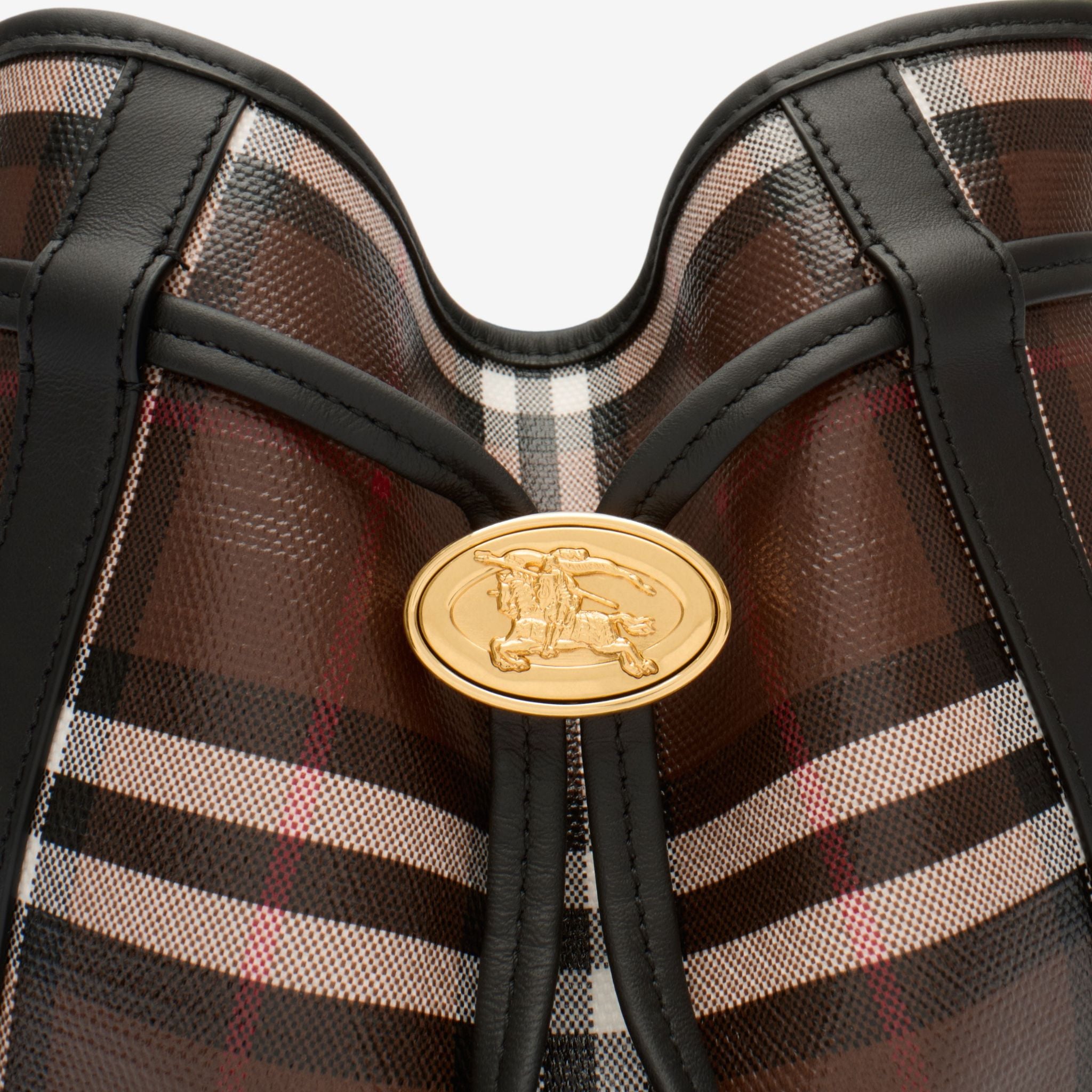  Túi Nữ Burberry Mini Check Bucket Bag 'Brown' 