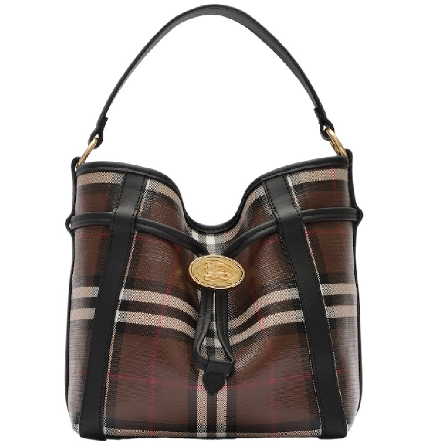  Túi Nữ Burberry Mini Check Bucket Bag 'Brown' 