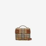 Túi Nữ Burberry Mini Check Mates Vanity Bag 'Beige' 