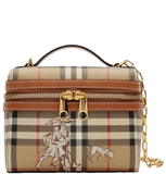  Túi Nữ Burberry Mini Check Mates Vanity Bag 'Beige' 