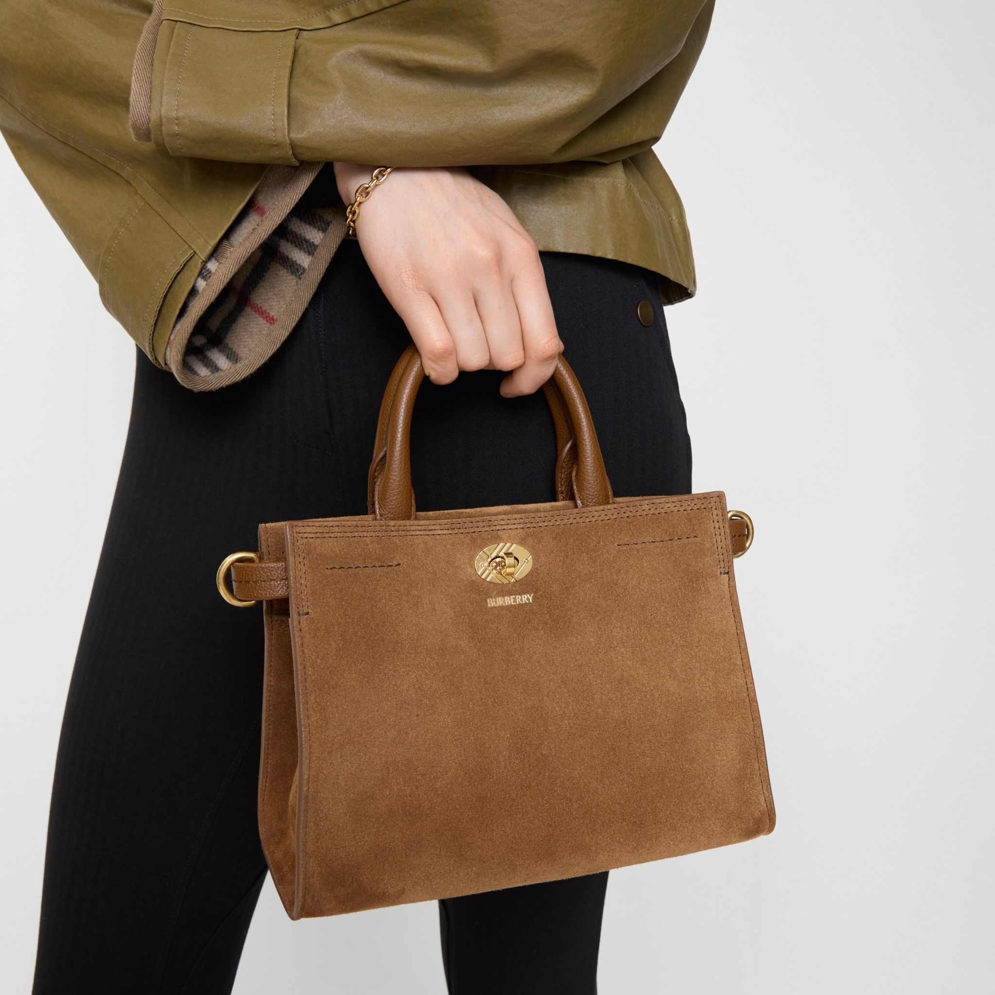  Túi Nữ Burberry Mini Cotswolds Tote 'Hazel Brown' 