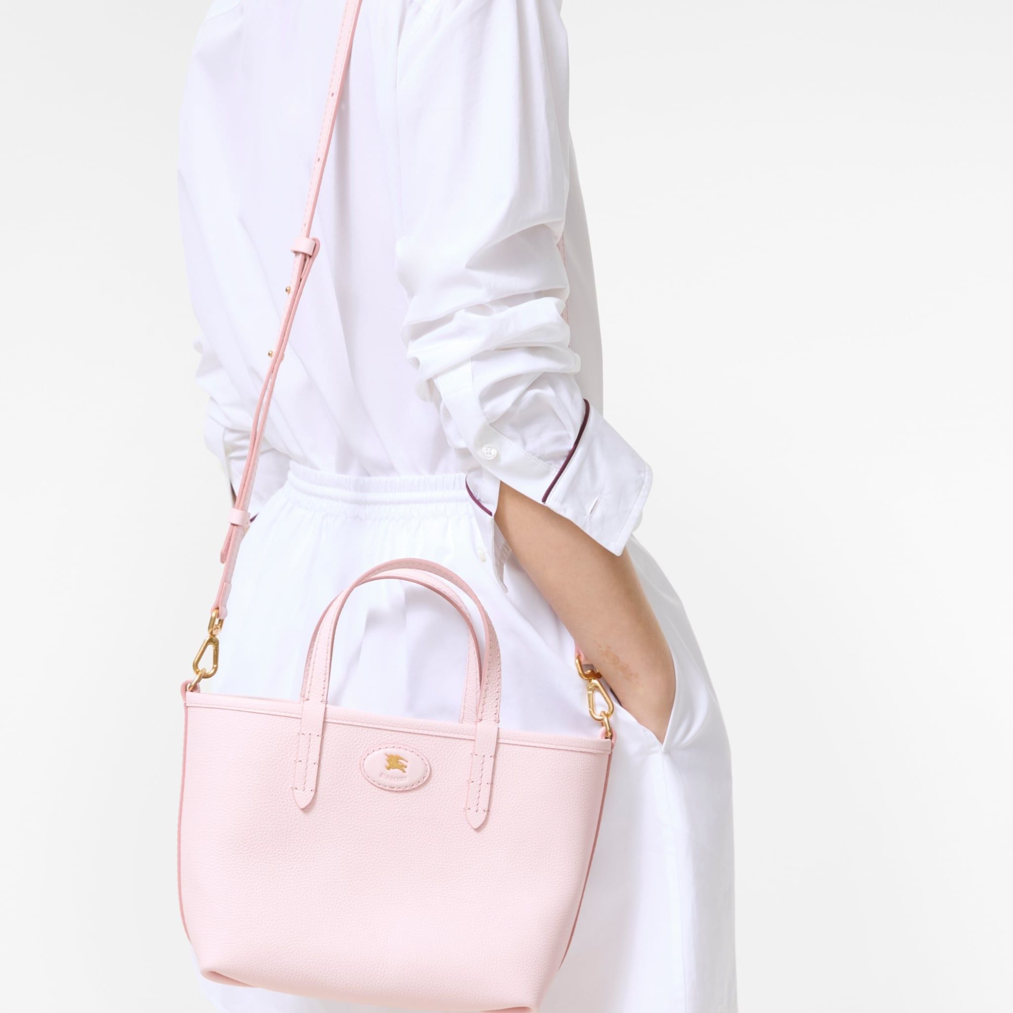  Túi Nữ Burberry Mini Reversible Bloomsbury Tote 'Pink' 