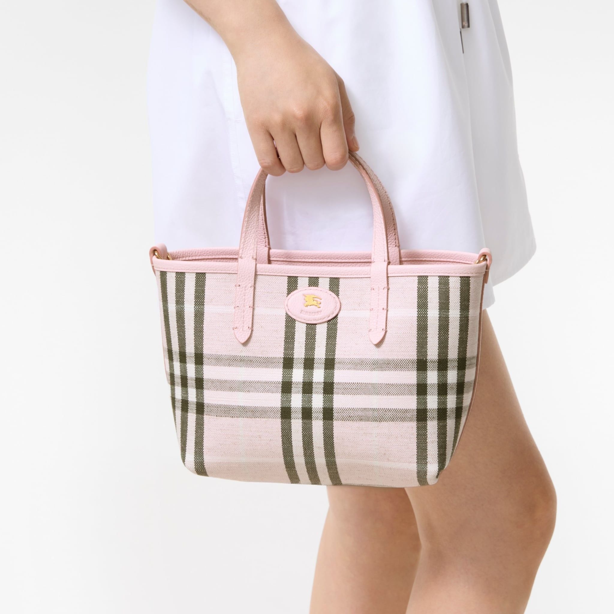  Túi Nữ Burberry Mini Reversible Bloomsbury Tote 'Pink' 