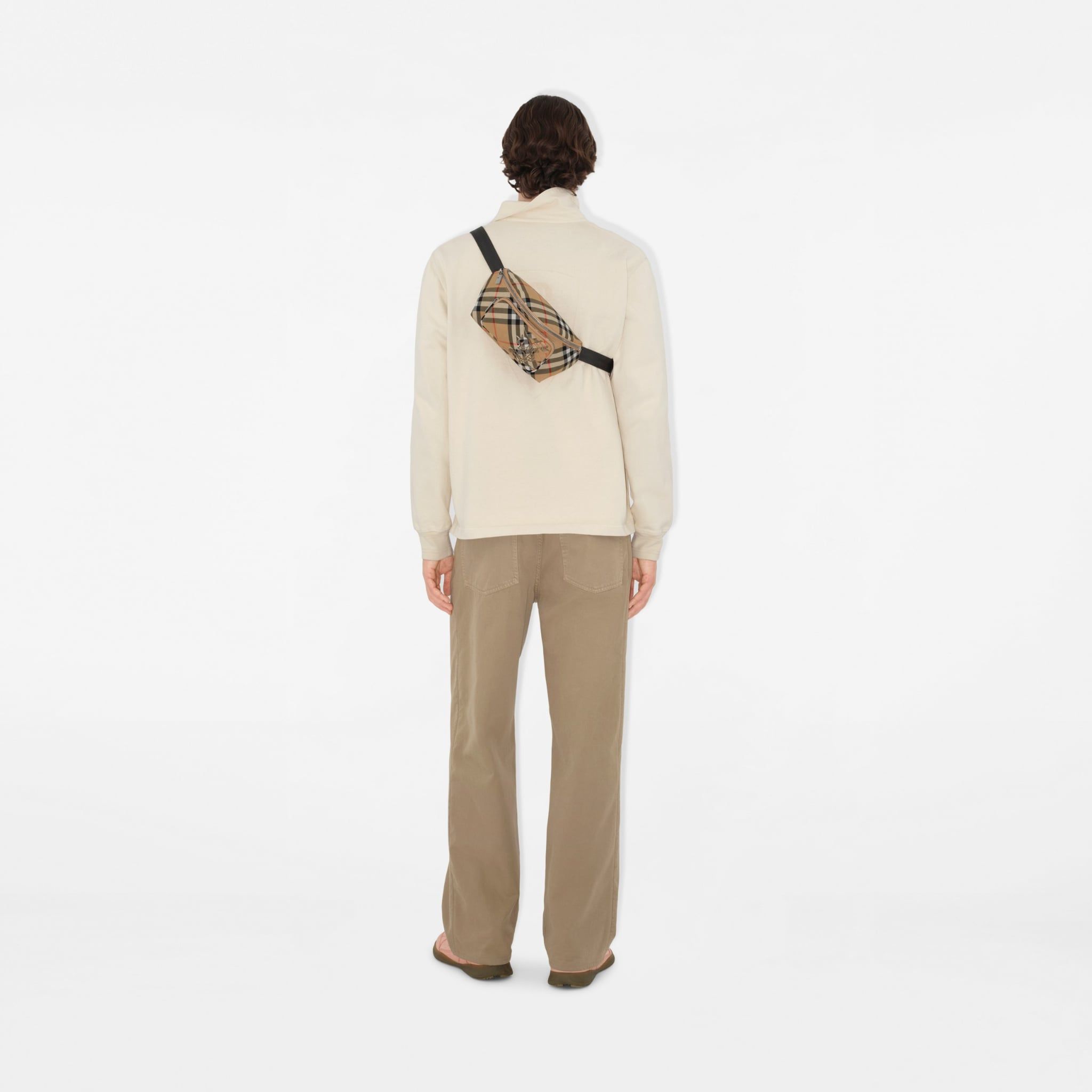  Túi Nữ Burberry Small Check Belt Bag 'Beige' 