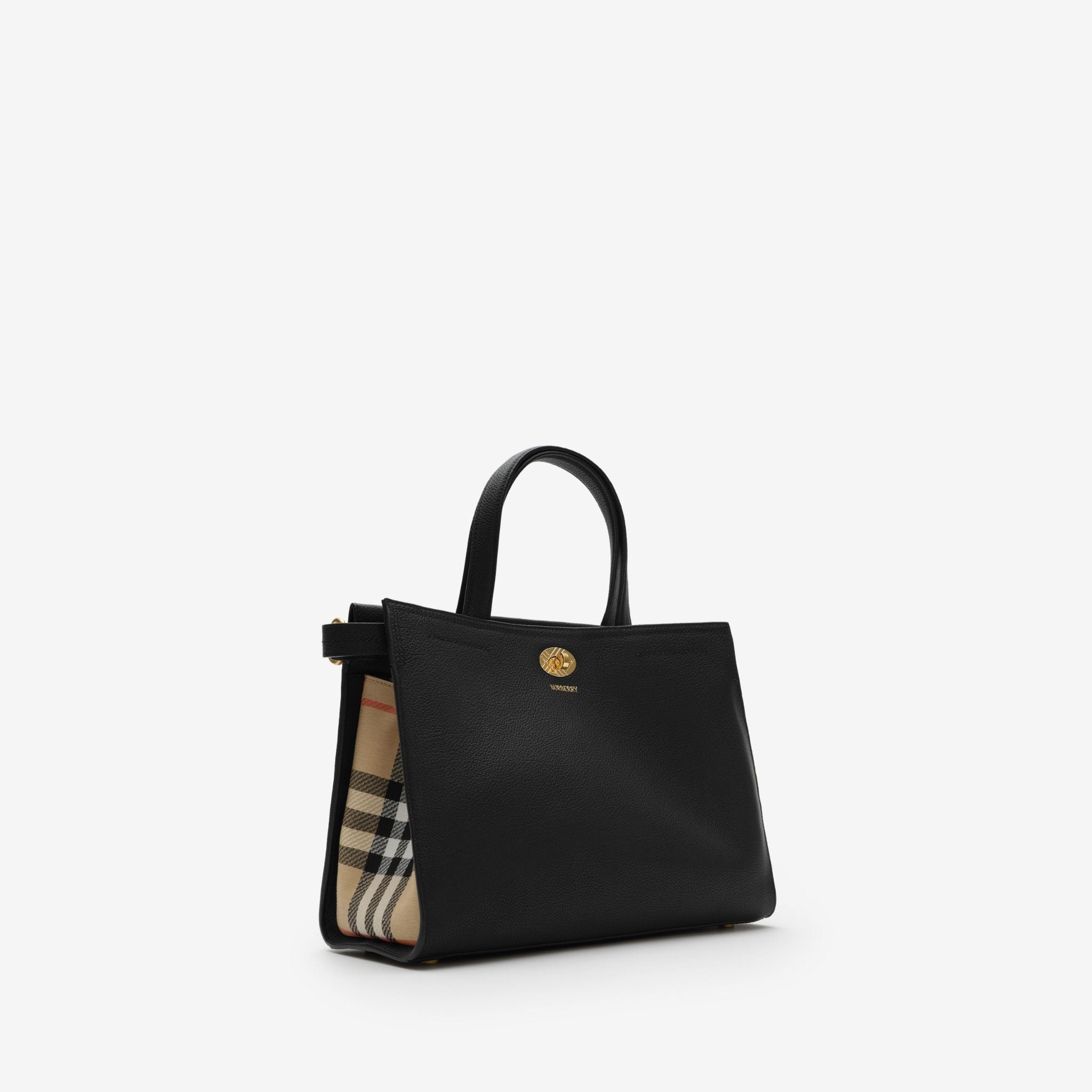  Túi Nữ Burberry Small Check Cotswolds Tote 'Black' 