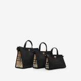  Túi Nữ Burberry Small Check Cotswolds Tote 'Black' 