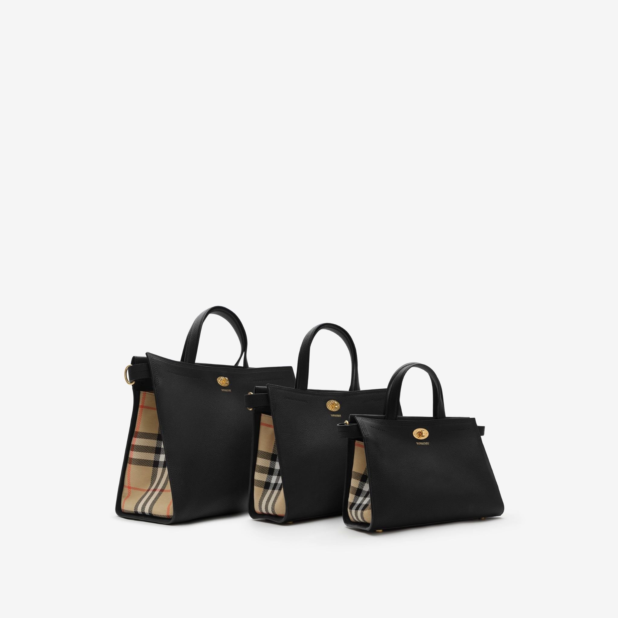  Túi Nữ Burberry Small Check Cotswolds Tote 'Black' 