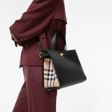  Túi Nữ Burberry Small Check Cotswolds Tote 'Black' 