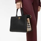  Túi Nữ Burberry Small Check Cotswolds Tote 'Black' 