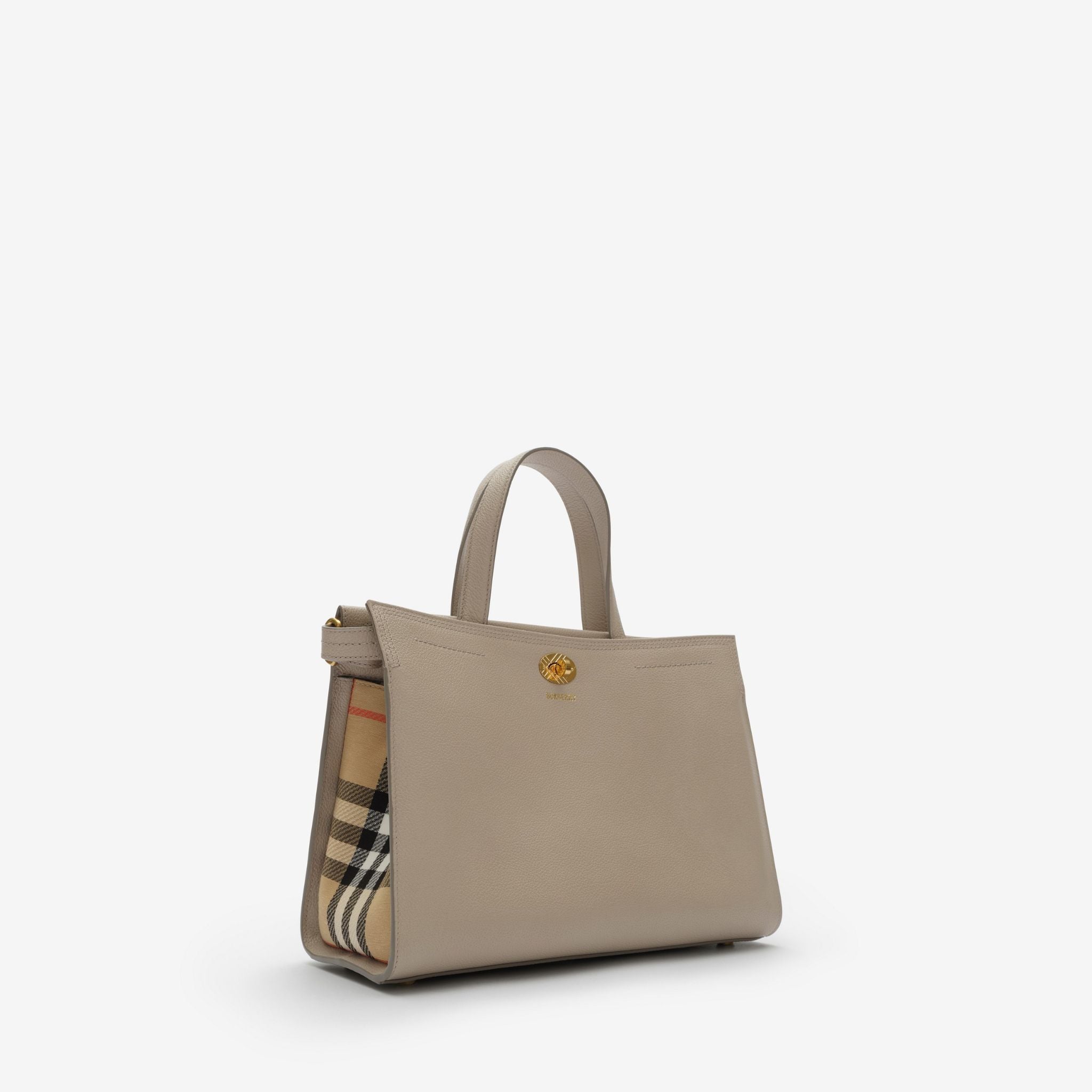  Túi Nữ Burberry Small Check Cotswolds Tote 'Mushroom Beige' 