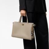  Túi Nữ Burberry Small Check Cotswolds Tote 'Mushroom Beige' 