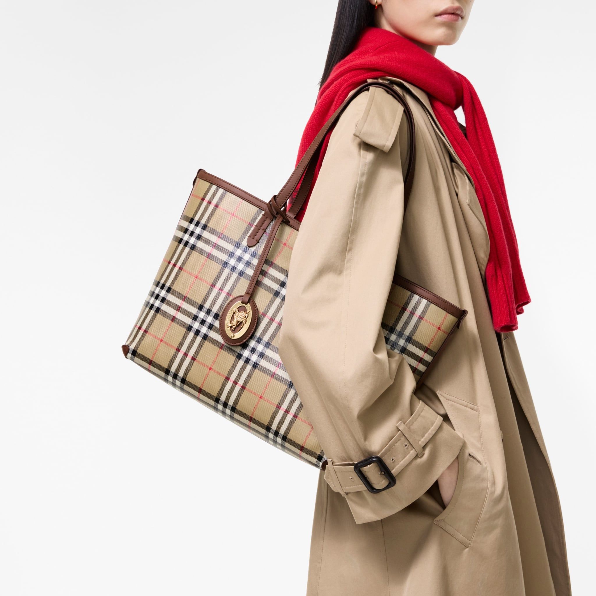  Túi Nữ Burberry Small Check Tote 'Beige' 