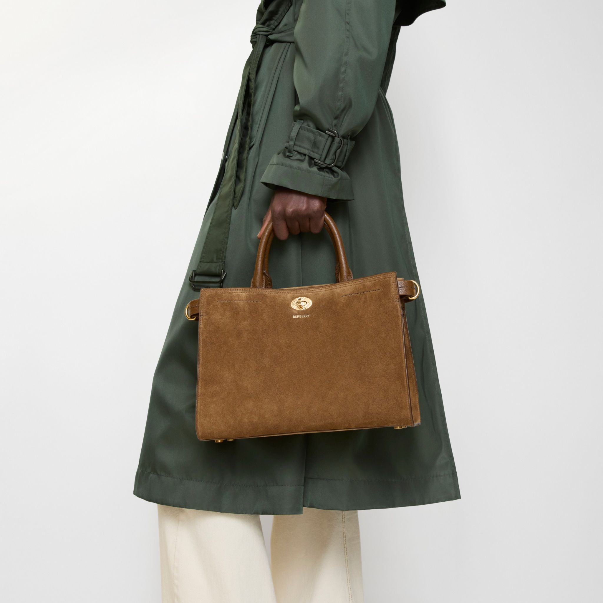  Túi Nữ Burberry Small Cotswolds Tote 'Hazel Brown' 