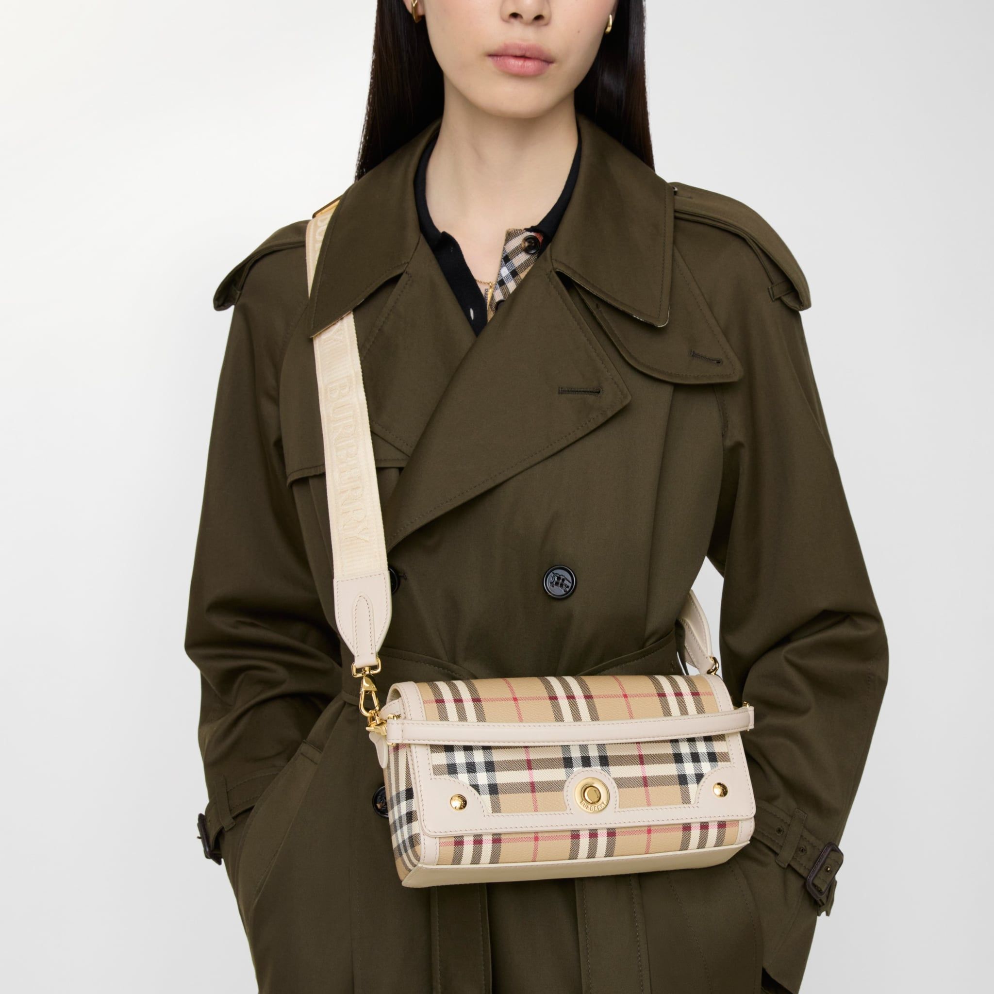  Túi Nữ Burberry Top Handle Note Bag 'Beige' 