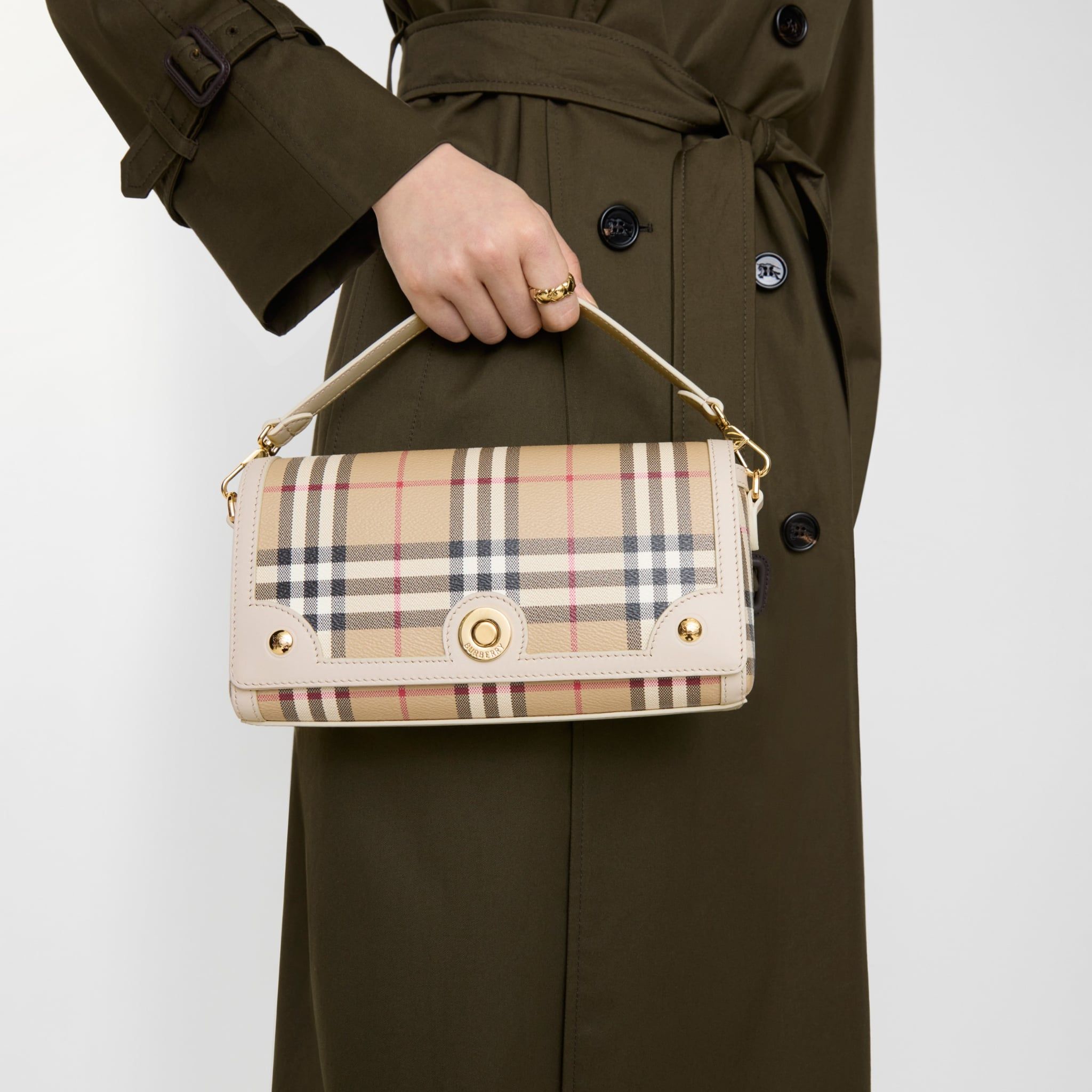  Túi Nữ Burberry Top Handle Note Bag 'Beige' 