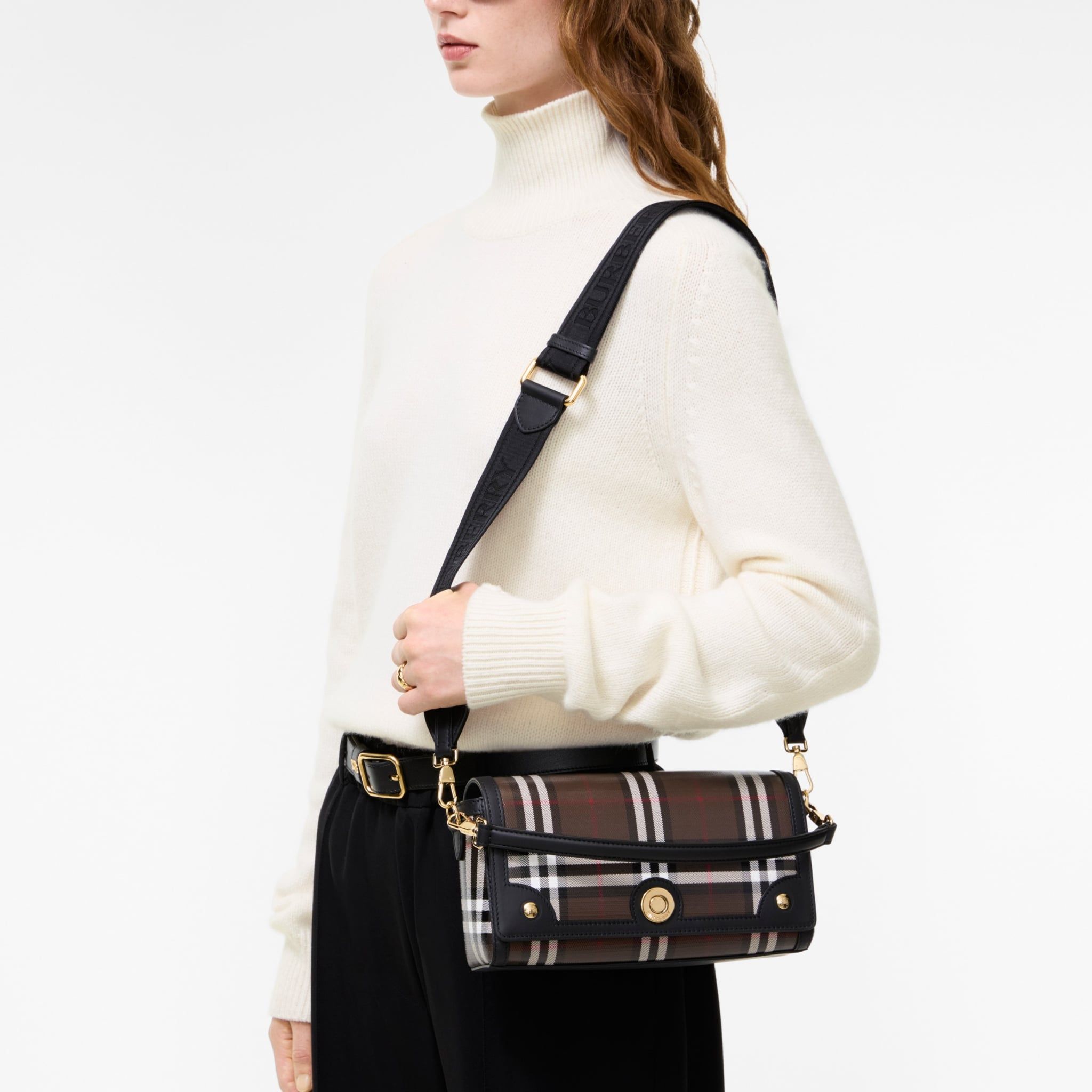  Túi Nữ Burberry Top Handle Note Bag 'Brown' 