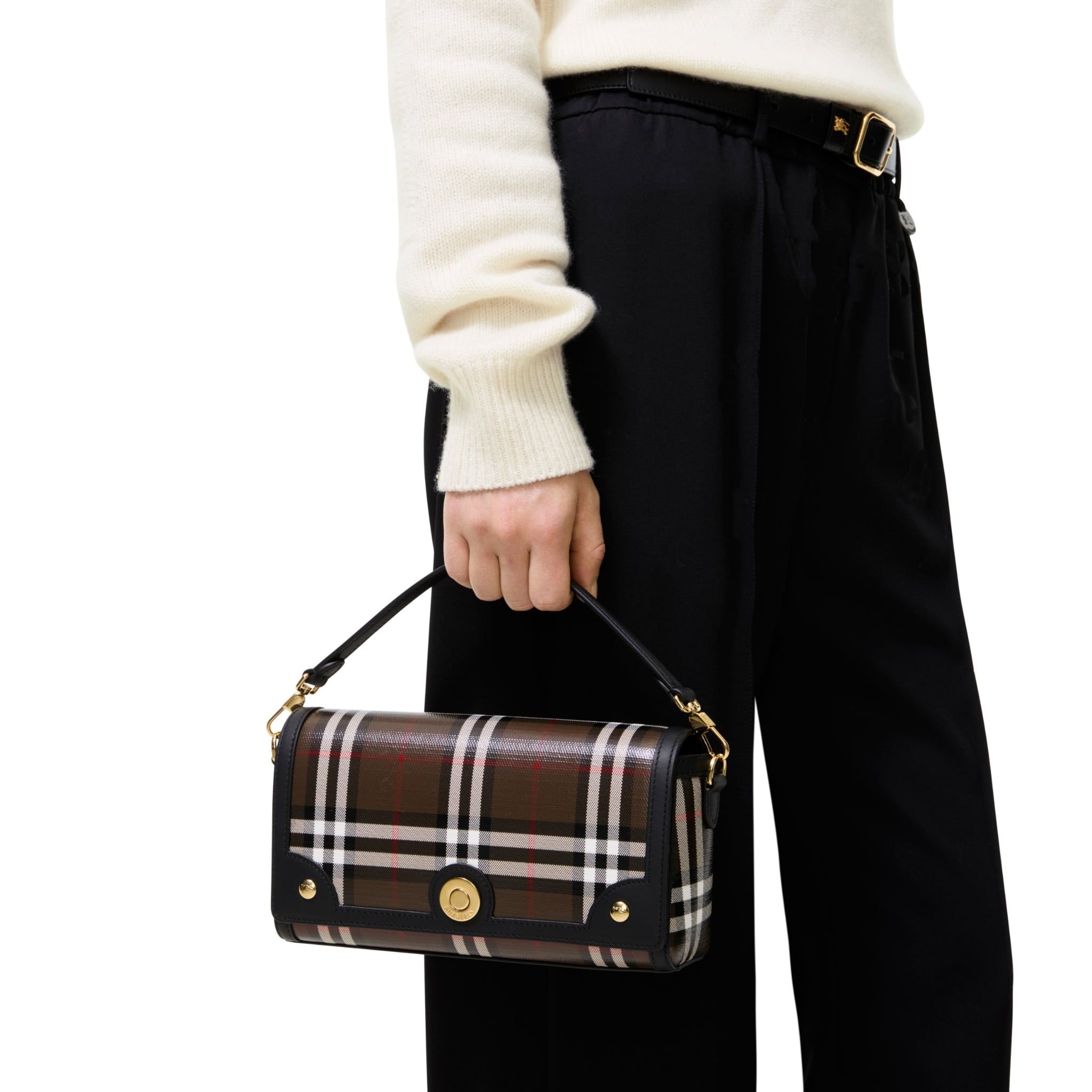  Túi Nữ Burberry Top Handle Note Bag 'Brown' 