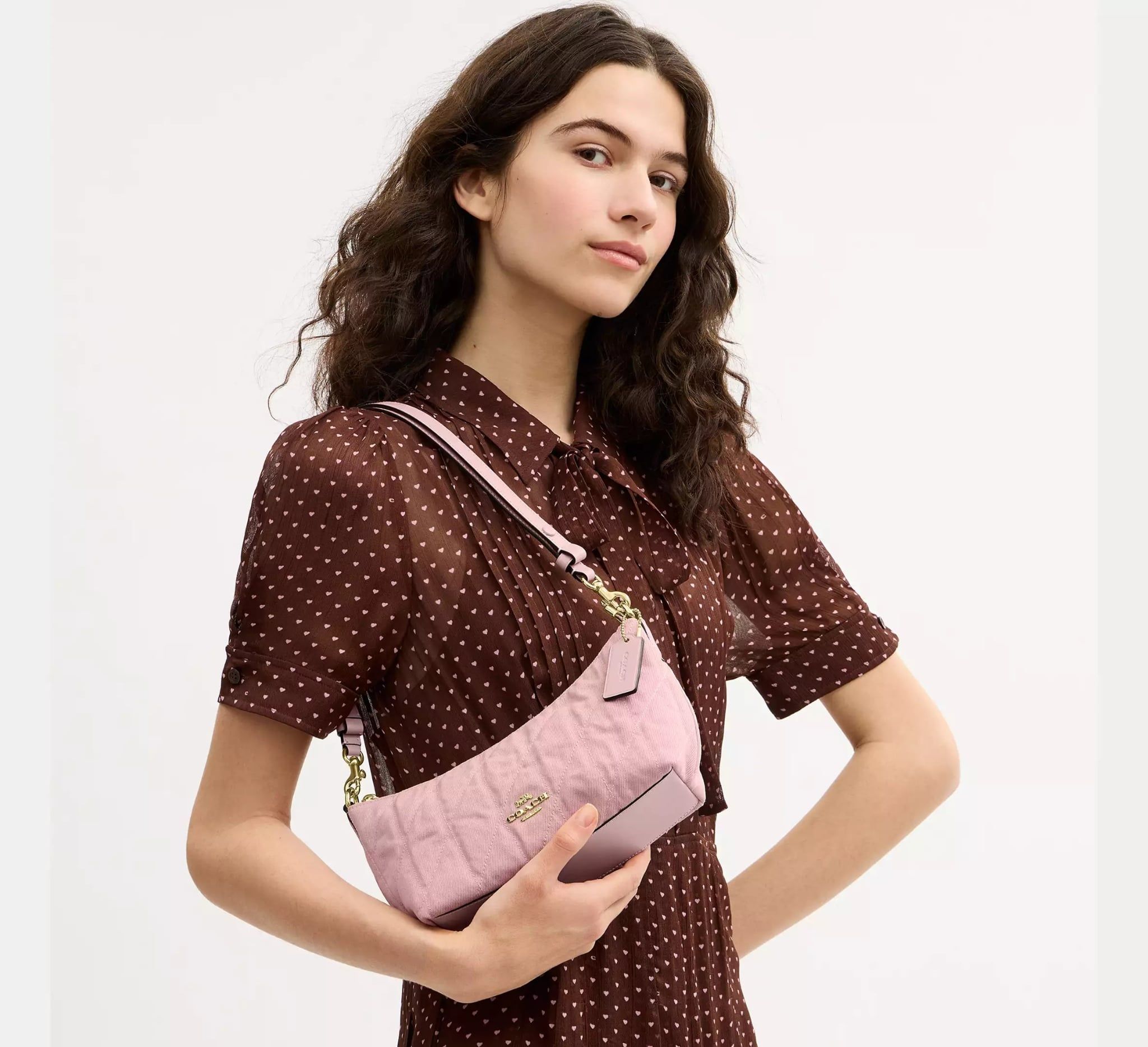  Túi Nữ Coach Caitlin Shoulder Bag 'Pink' 