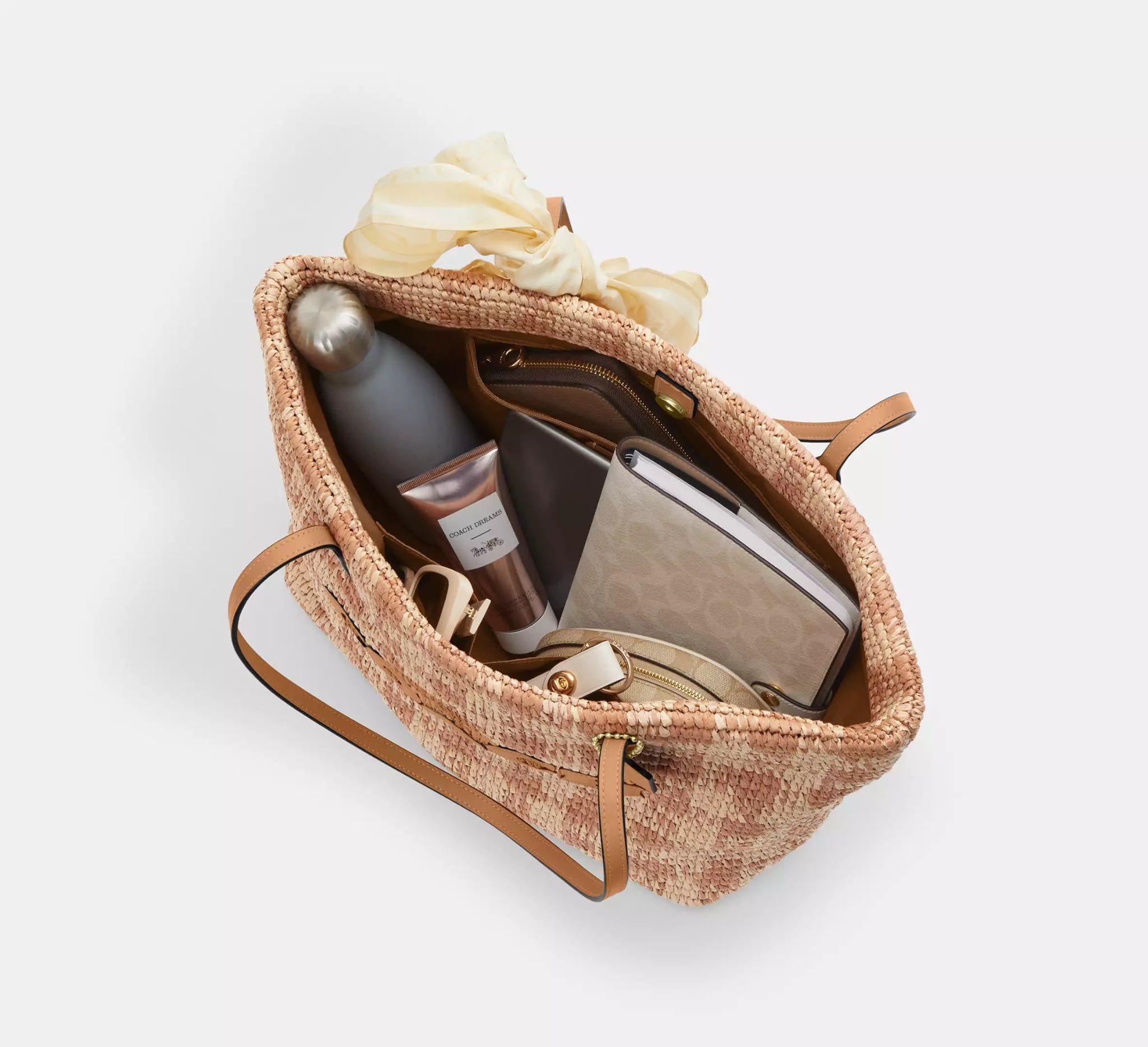  Túi Nữ Coach City Tote Bag Gingham Print 'Tan' 