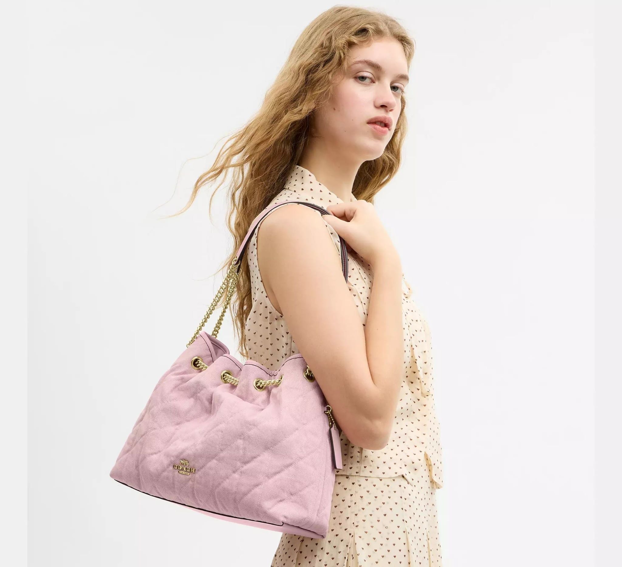  Túi Nữ Coach Evelyn Shoulder Bag 'Pink' 