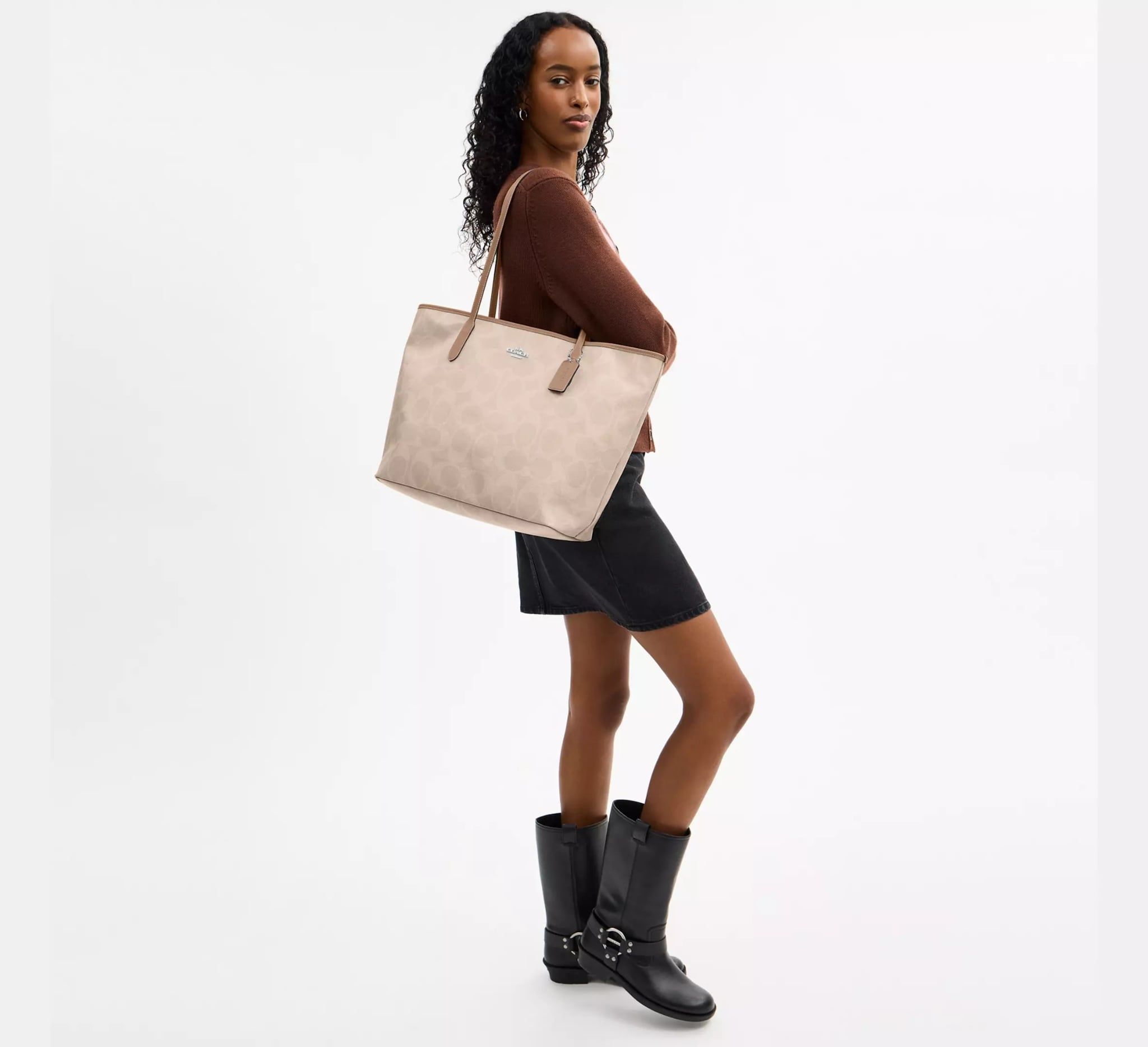  Túi Nữ Coach Large City Tote Bag 'Taupe' 