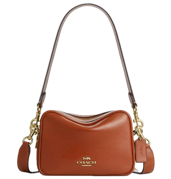  Túi Nữ Coach Mini Carey Crossbody Bag 'Cinnamon' 
