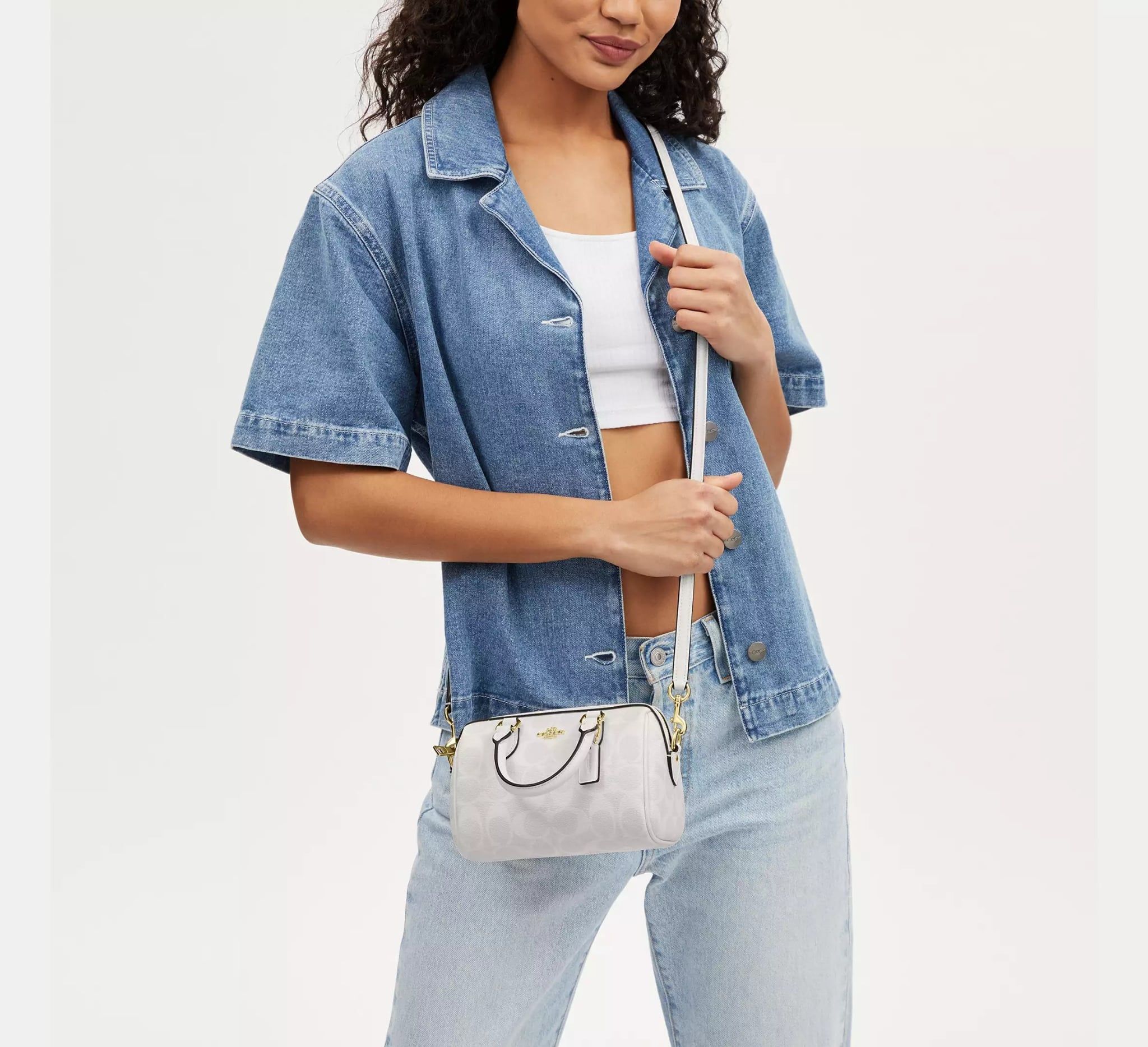  Túi Nữ Coach Mini Rowan Crossbody 'Chalk' 