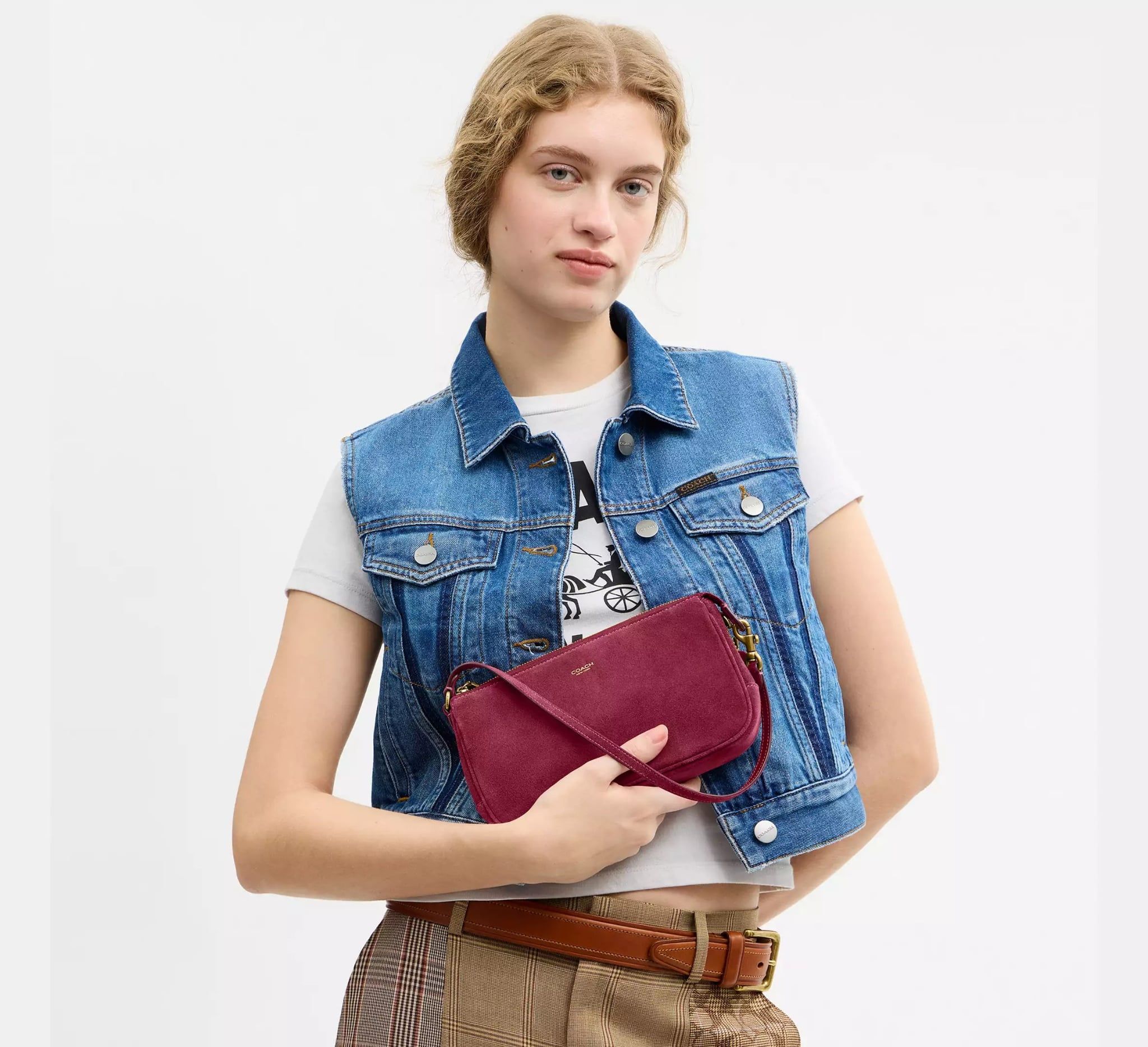  Túi Nữ Coach Plaza Bag 'Dark Fuchsia' 
