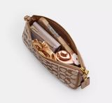  Túi Nữ Coach Plaza Bag In Crystal Jacquard 'Brass' 