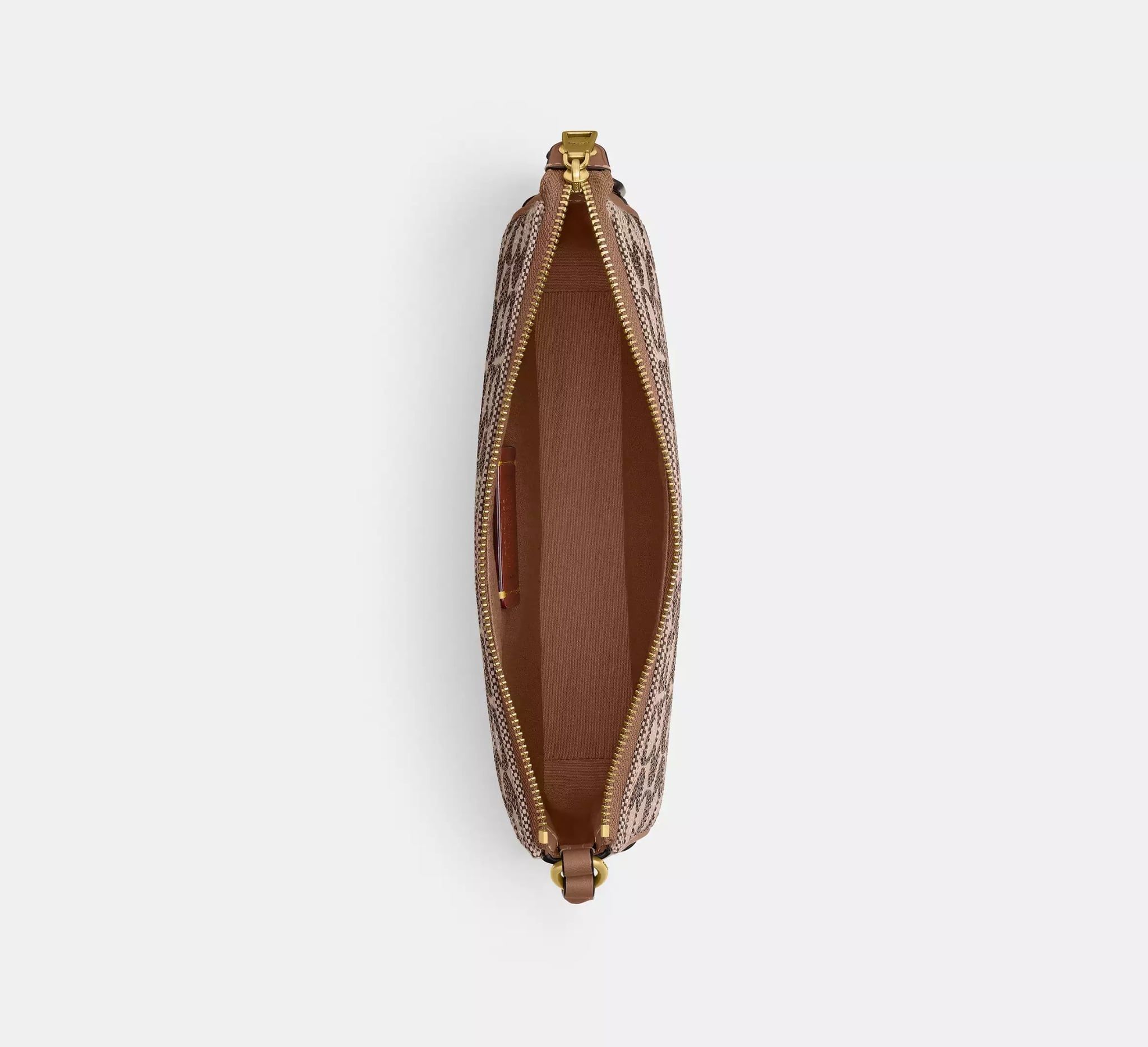  Túi Nữ Coach Plaza Bag In Crystal Jacquard 'Brass' 