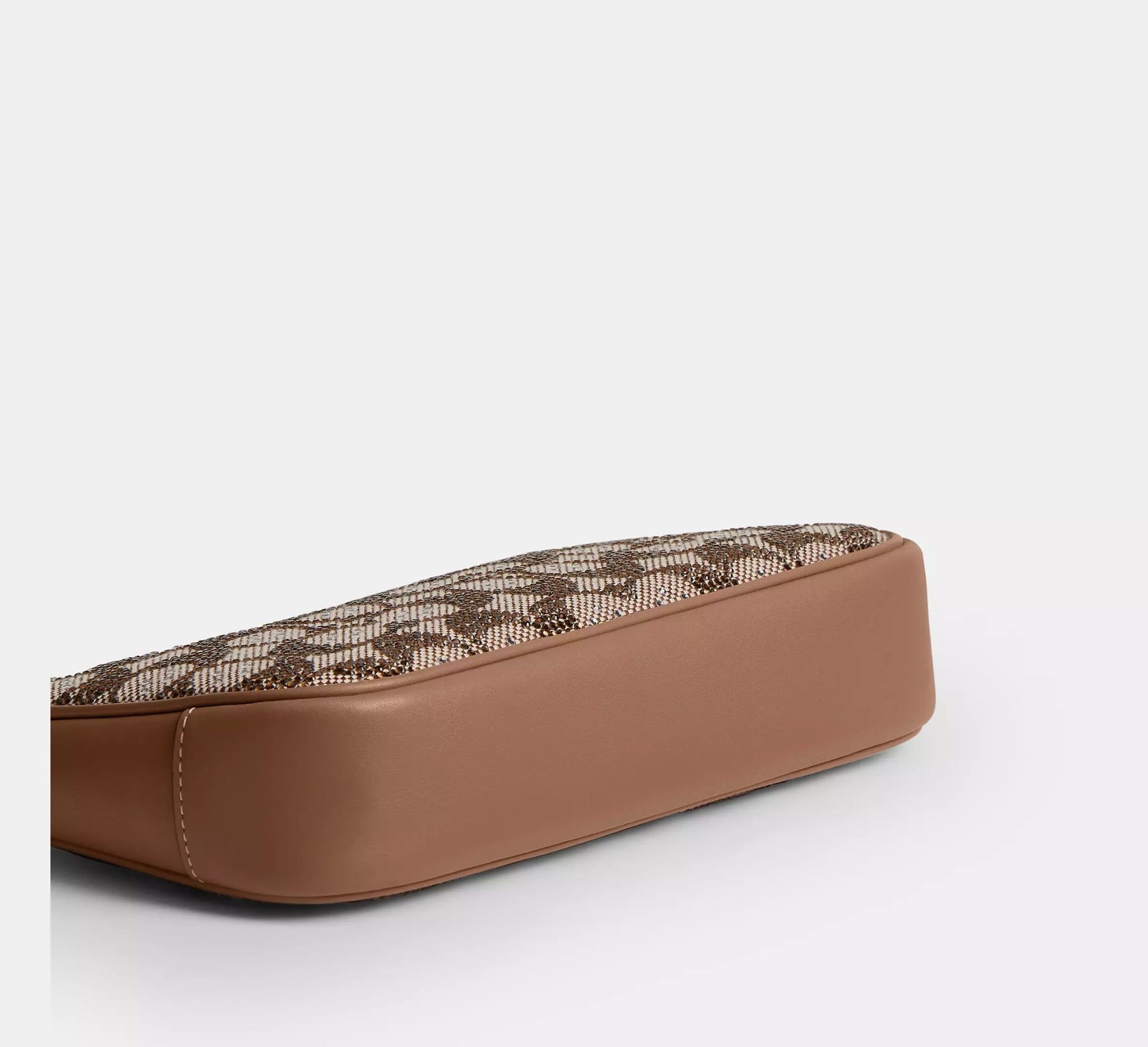  Túi Nữ Coach Plaza Bag In Crystal Jacquard 'Brass' 