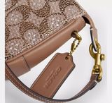  Túi Nữ Coach Plaza Bag In Crystal Jacquard 'Brass' 