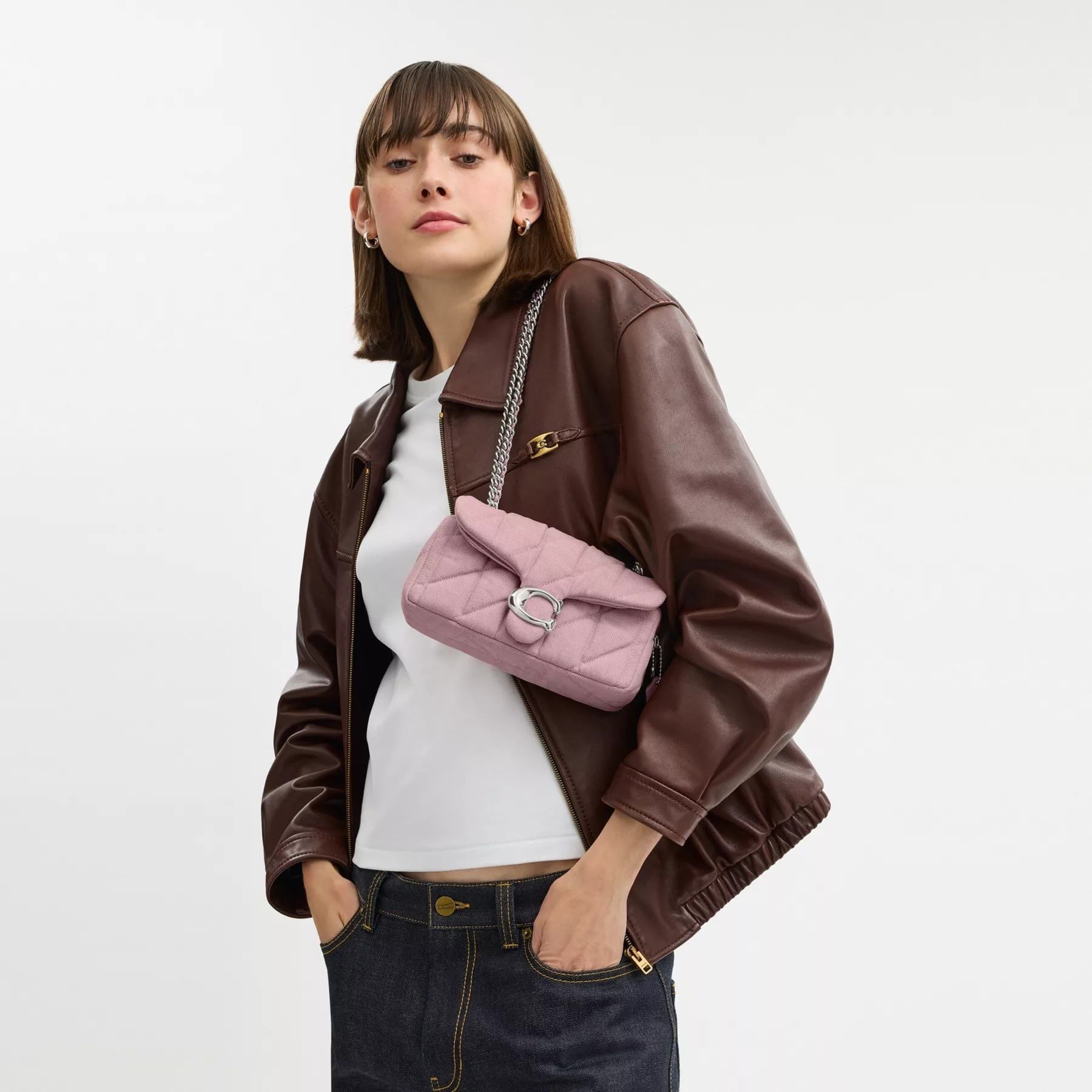  Túi Nữ Coach Quilted Tabby Shoulder Bag 20 'Ballerina' 