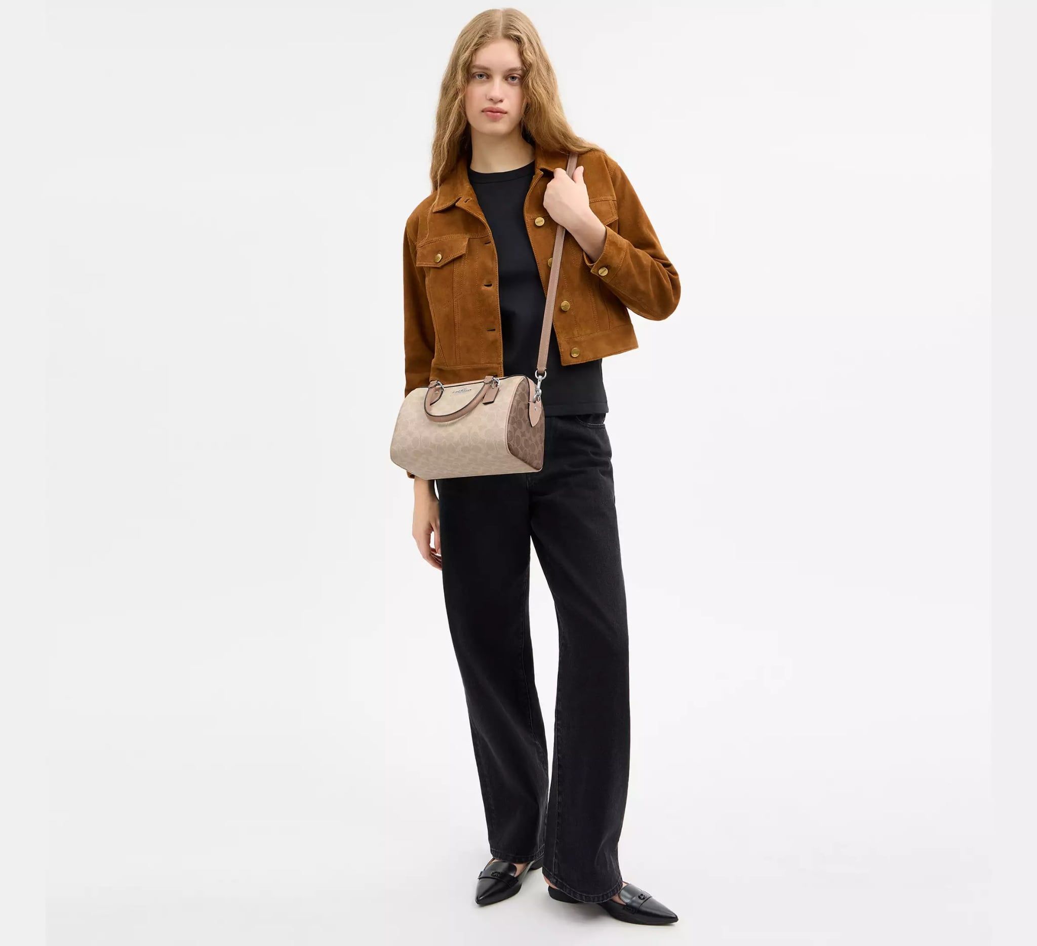  Túi Nữ Coach Rowan Satchel Bag 'Taupe' 