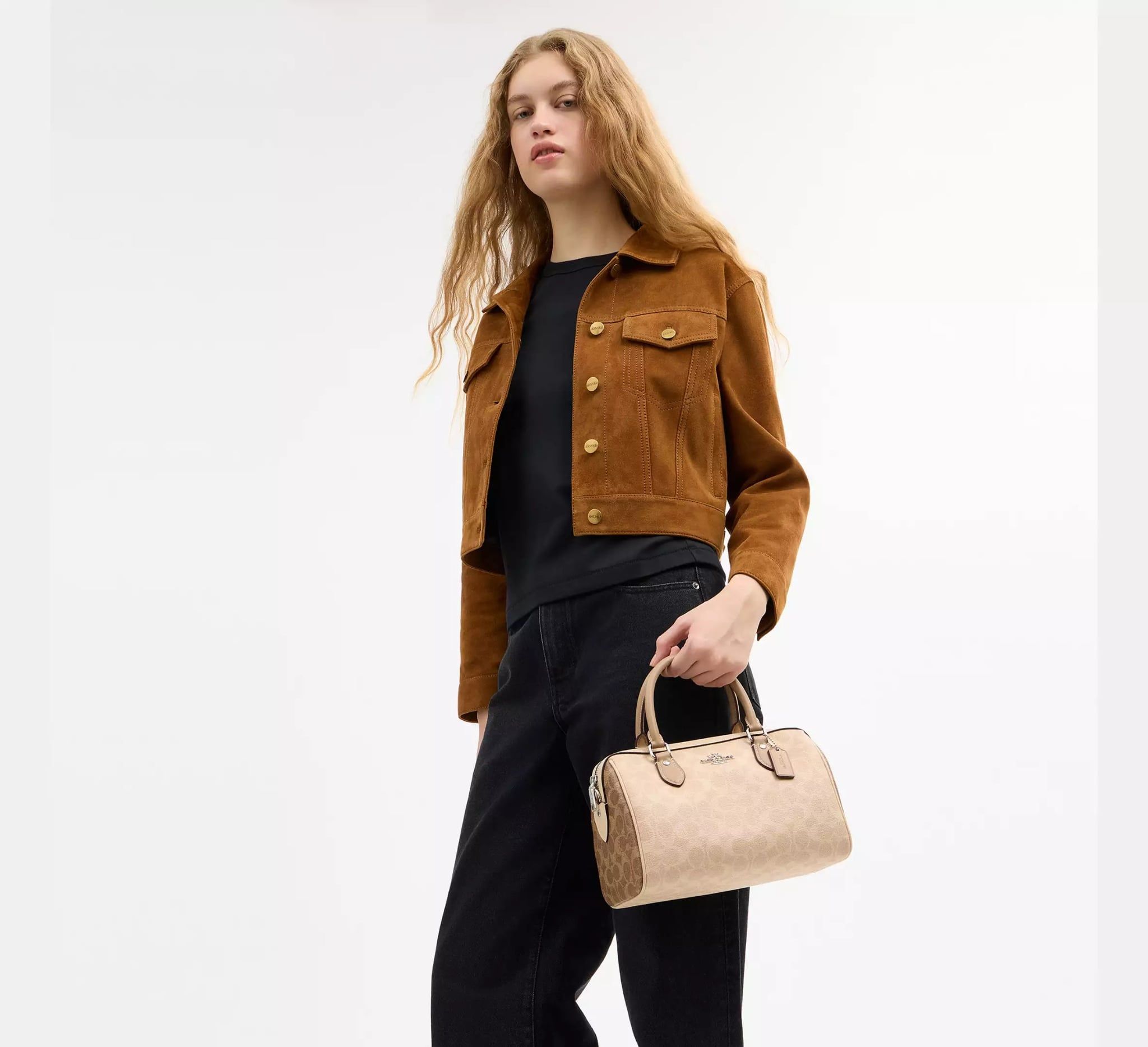  Túi Nữ Coach Rowan Satchel Bag 'Taupe' 