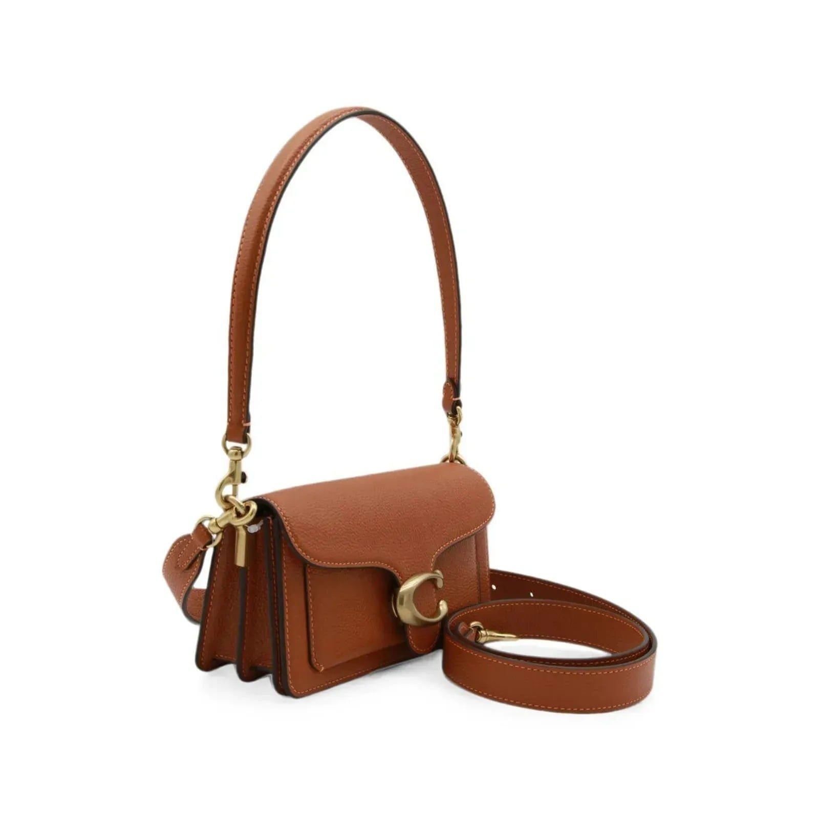  Túi Nữ Coach Tabby 20 Polished Pebble Shoulder Bag 'Brown' 