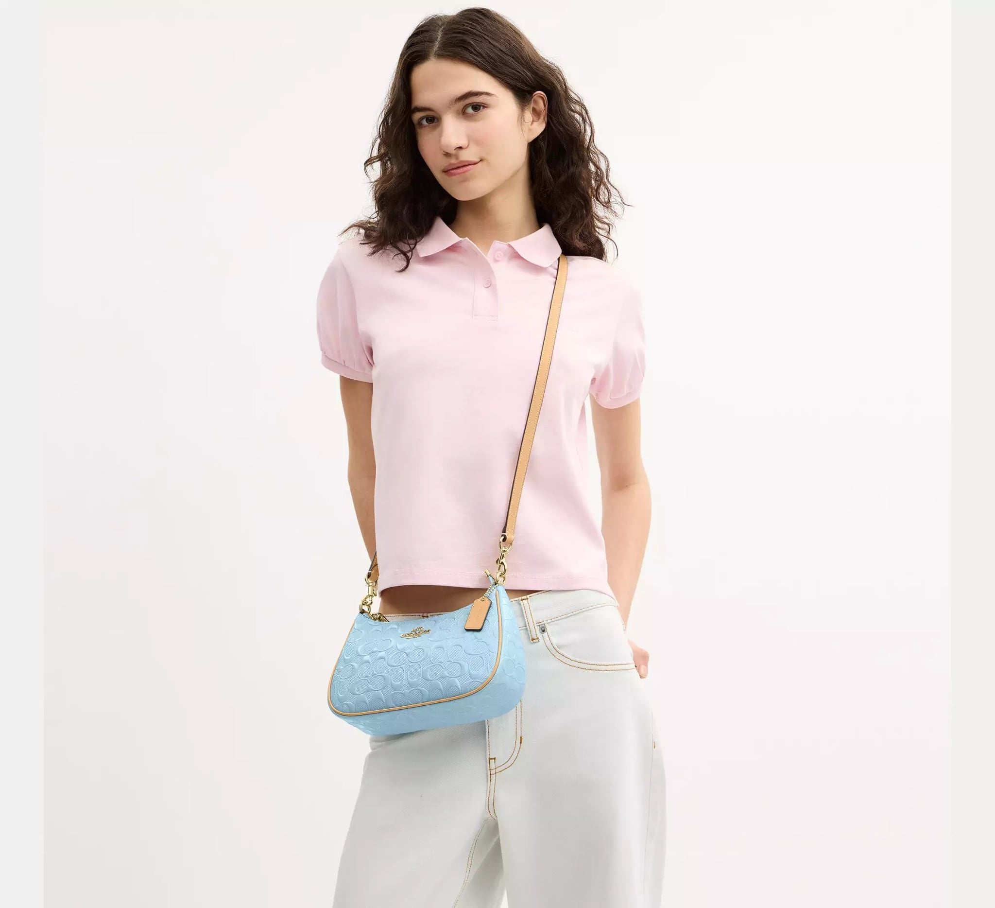  Túi Nữ Coach Teri Shoulder Bag 'Light Blue' 