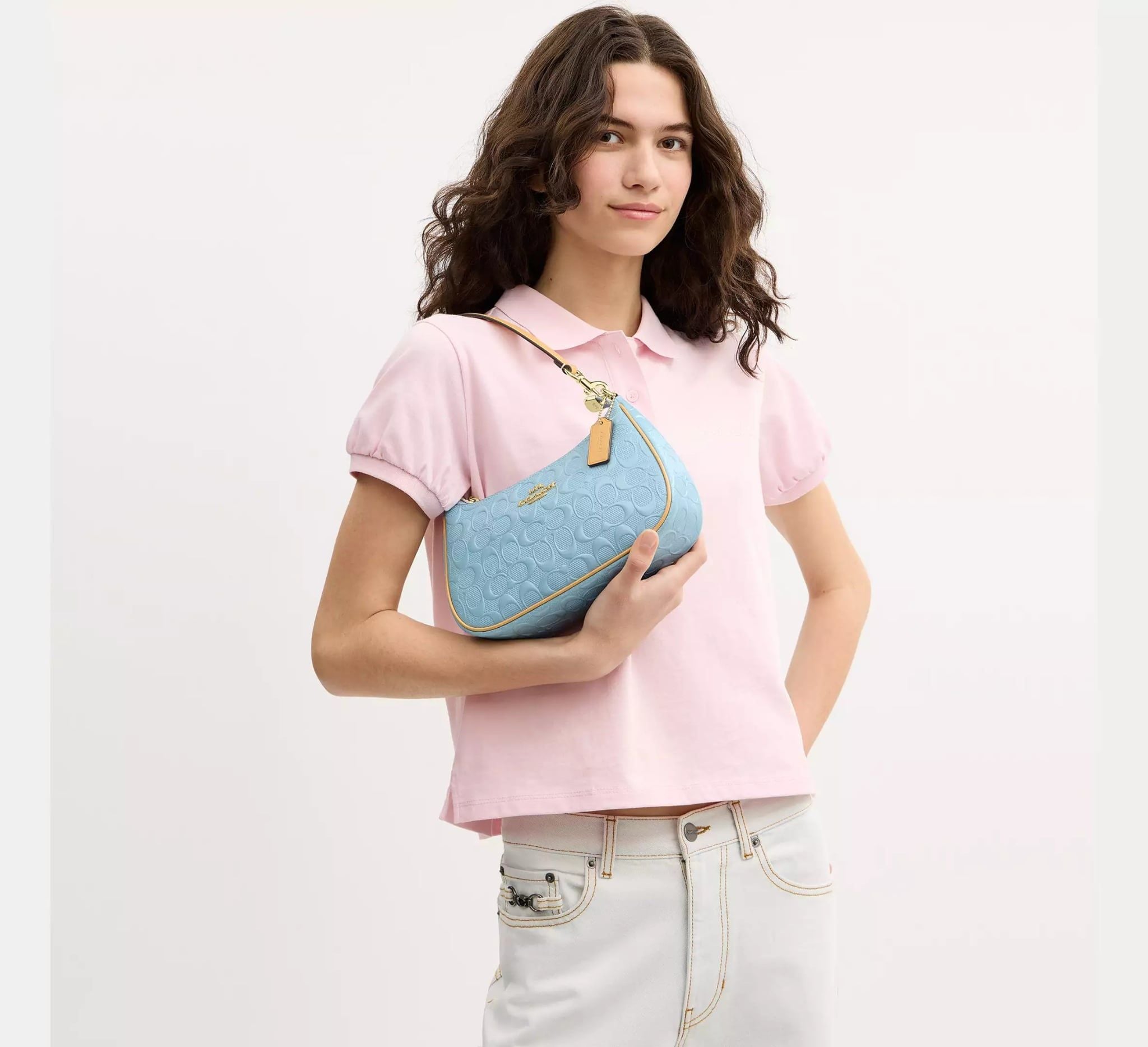  Túi Nữ Coach Teri Shoulder Bag 'Light Blue' 