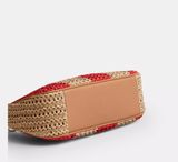  Túi Nữ Coach Teri Shoulder Bag Stripes And Charm 'Red' 