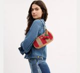  Túi Nữ Coach Teri Shoulder Bag Stripes And Charm 'Red' 