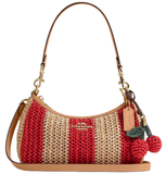  Túi Nữ Coach Teri Shoulder Bag Stripes And Charm 'Red' 
