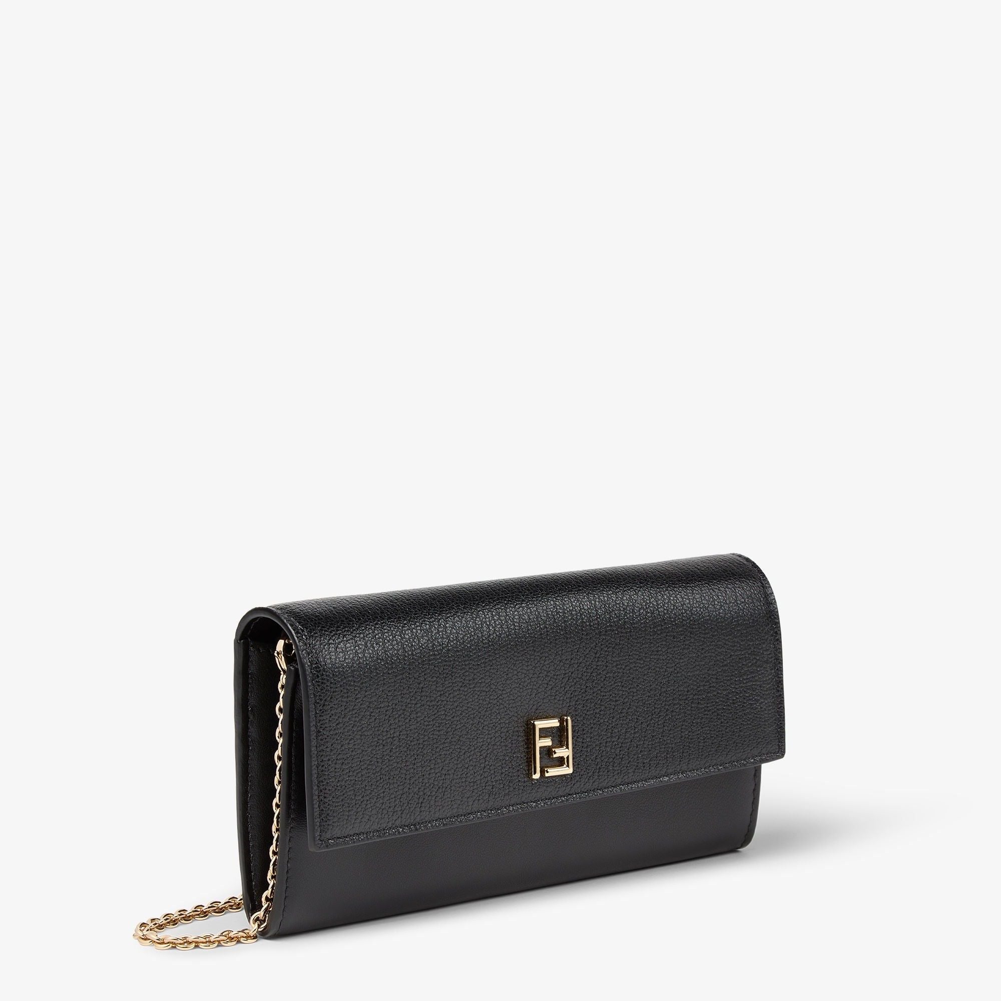  Túi Nữ Fendi FF Continental With Chain 'Black' 
