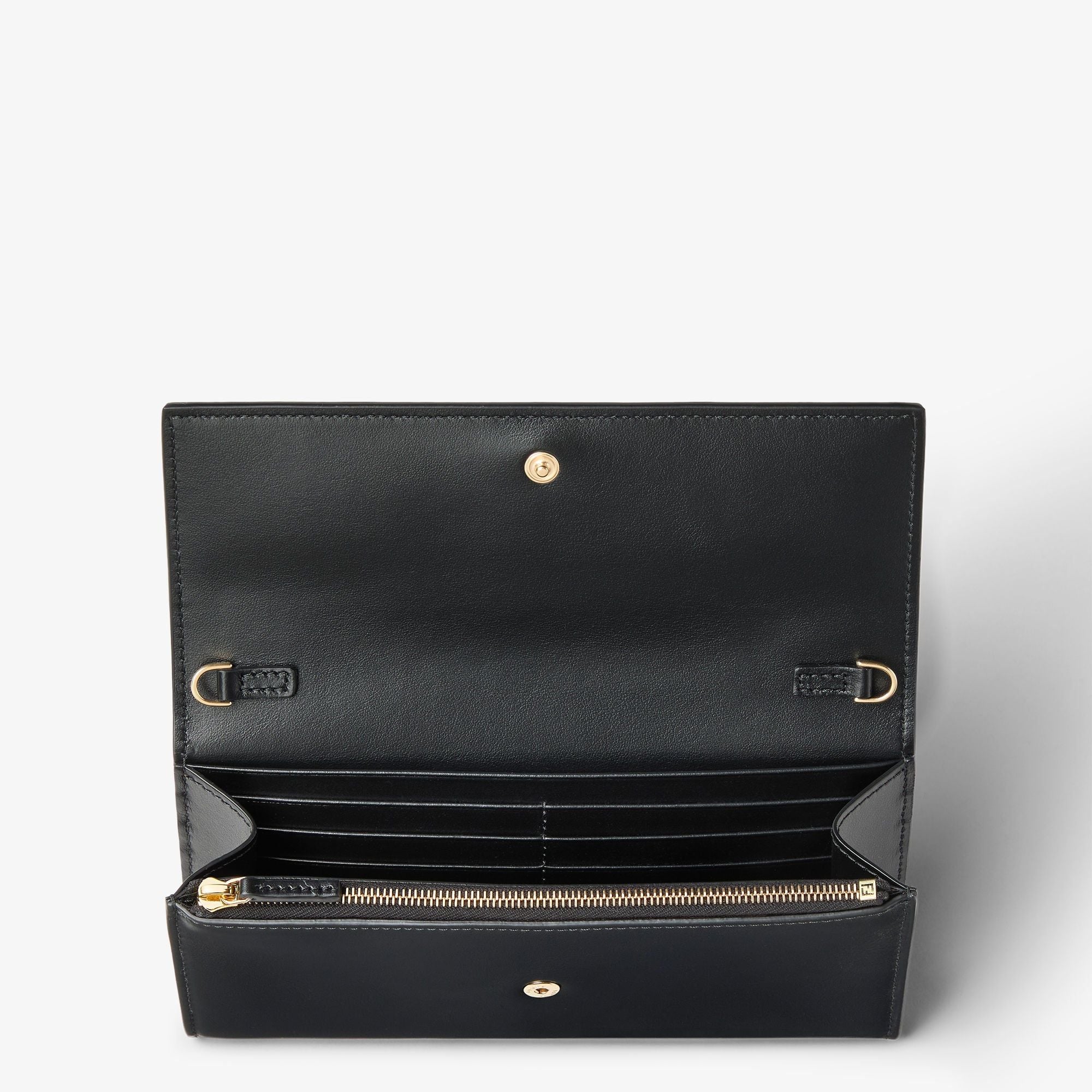  Túi Nữ Fendi FF Continental With Chain 'Black' 