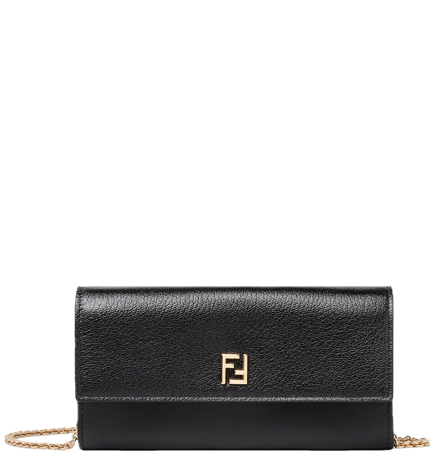  Túi Nữ Fendi FF Continental With Chain 'Black' 