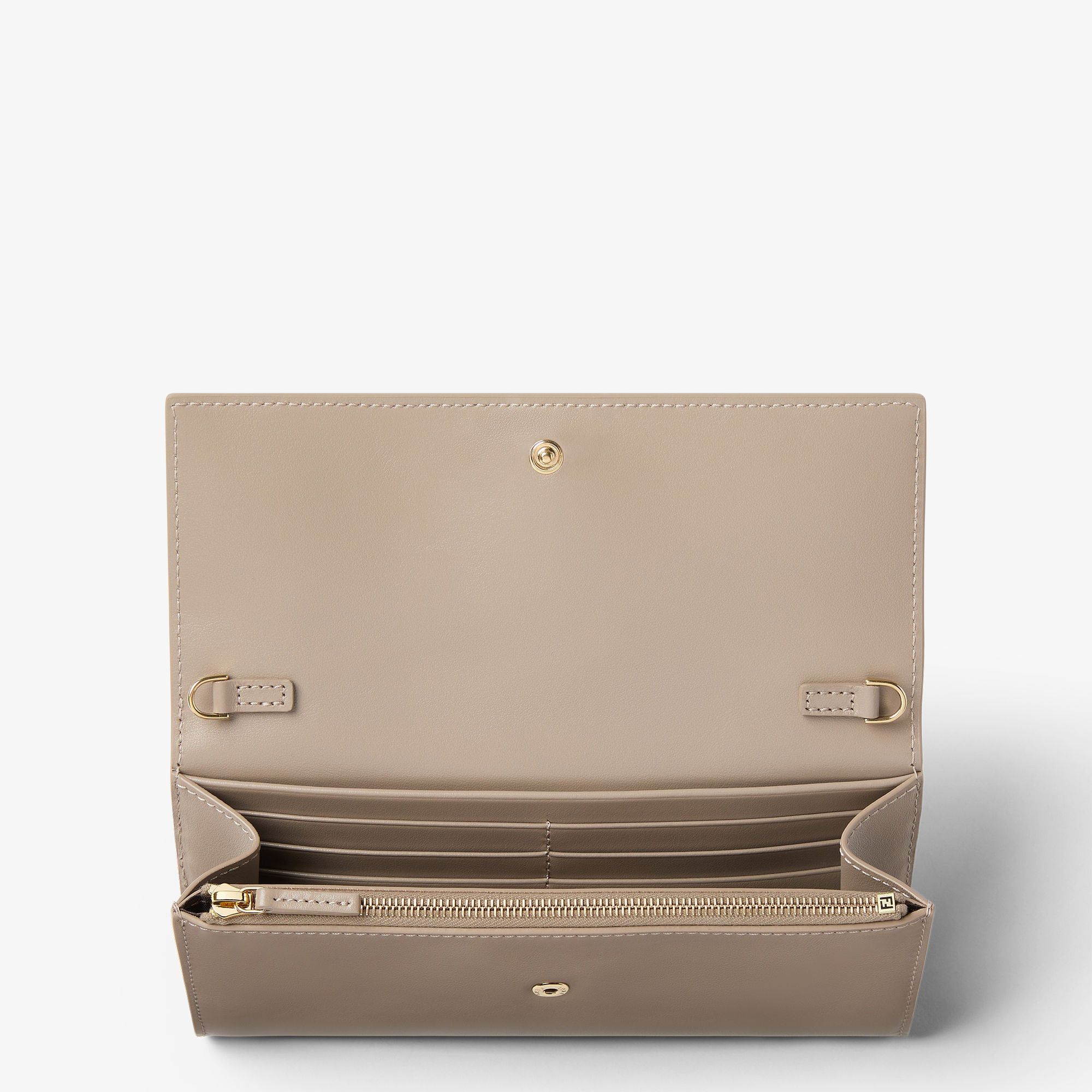  Túi Nữ Fendi FF Continental With Chain 'Grey' 