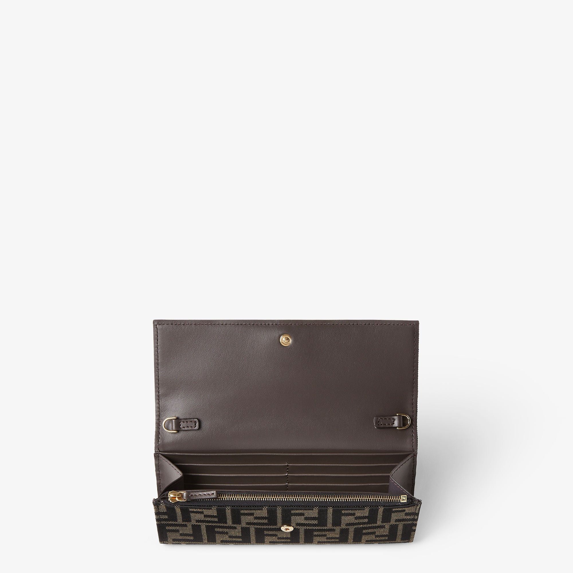  Túi Nữ Fendi Tube Continental 'Brown' 