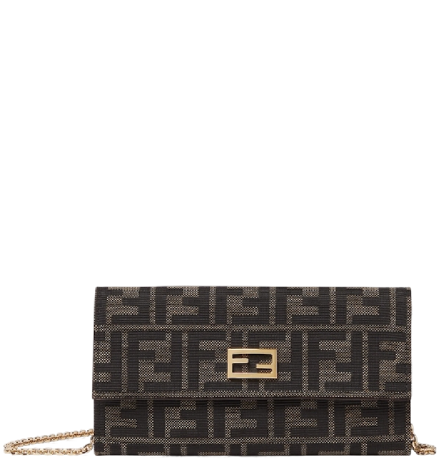  Túi Nữ Fendi Tube Continental 'Brown' 