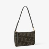  Túi Nữ Fendi Tube Flat Pouch 'Brown' 